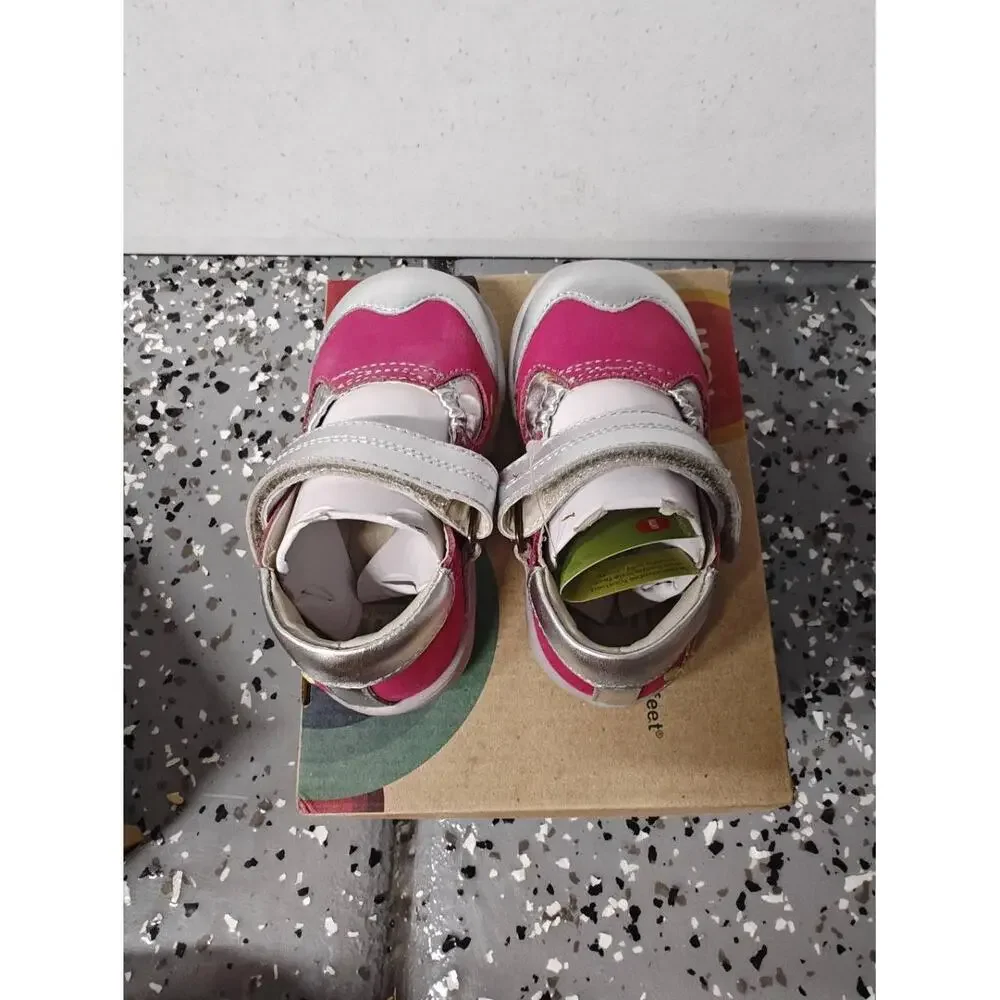 Umi Trincy Mary Jane Flats‎ Fuchsia Pink Silver US 5.5 Walker